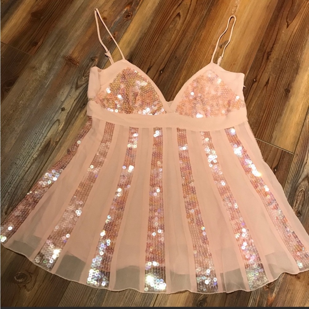 BCBG Max Azria Chiffon Camisole with Sequins